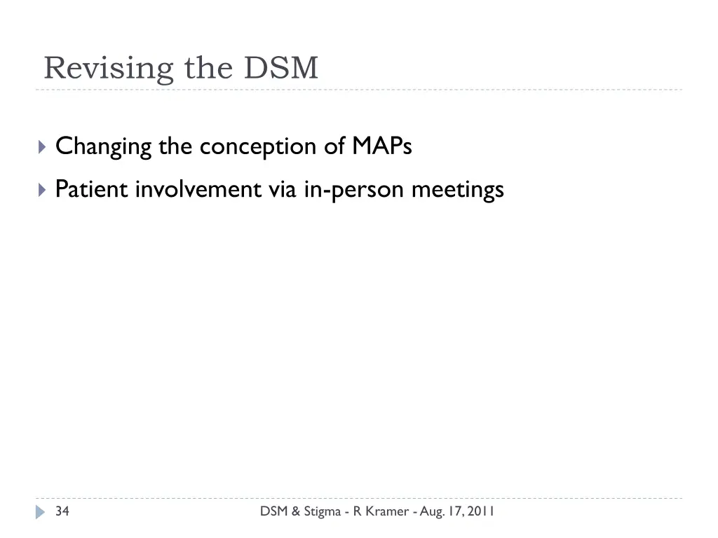 revising the dsm 2