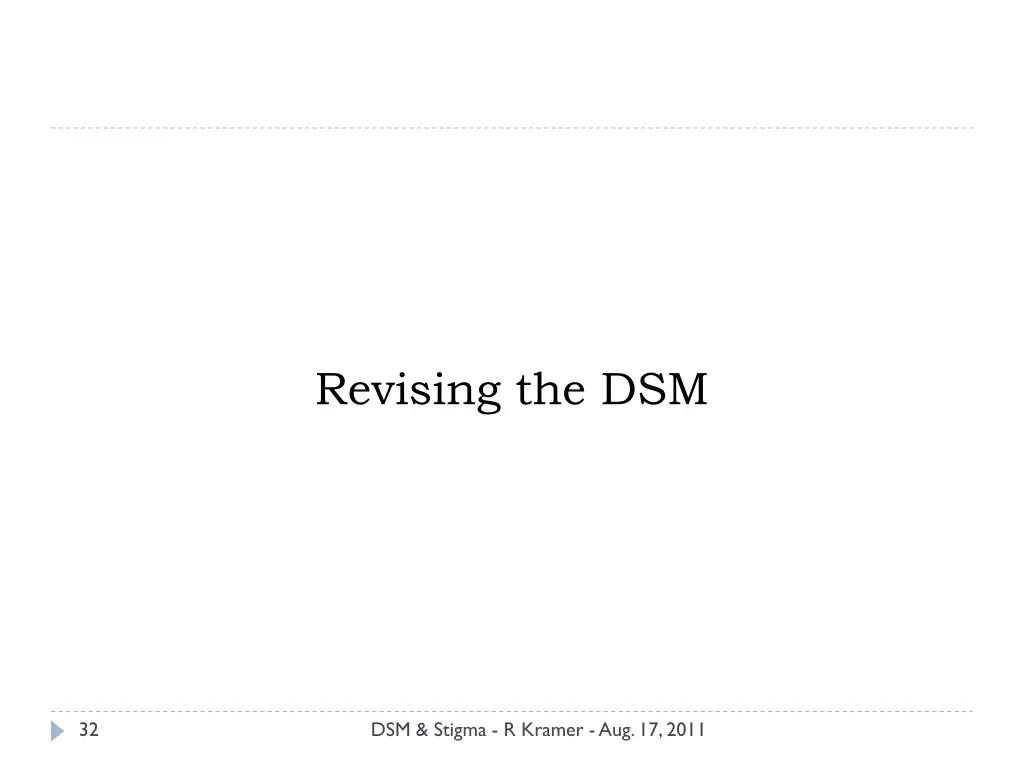 revising the dsm