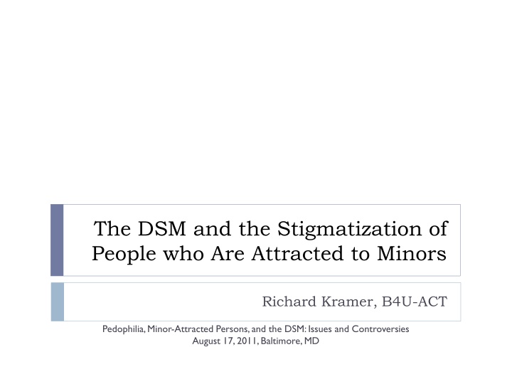 the dsm and the stigmatization of people