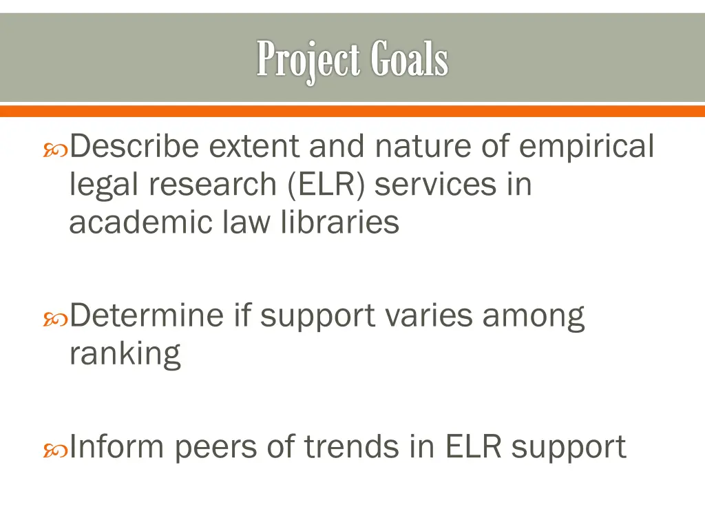 project goals