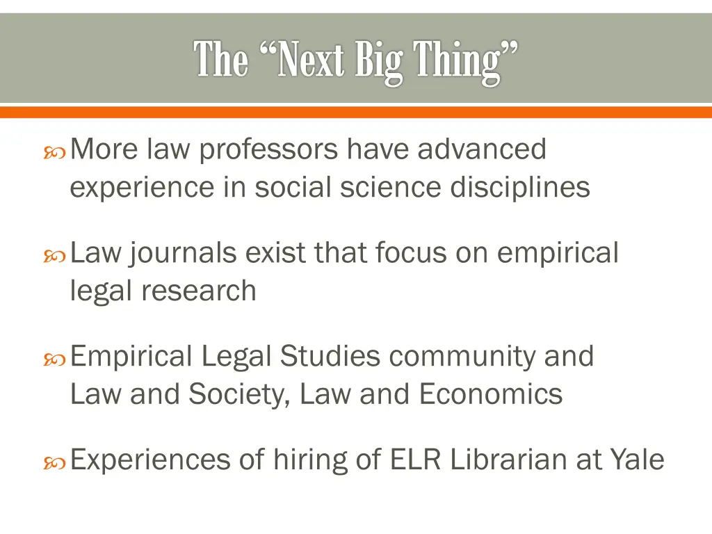 the next big thing