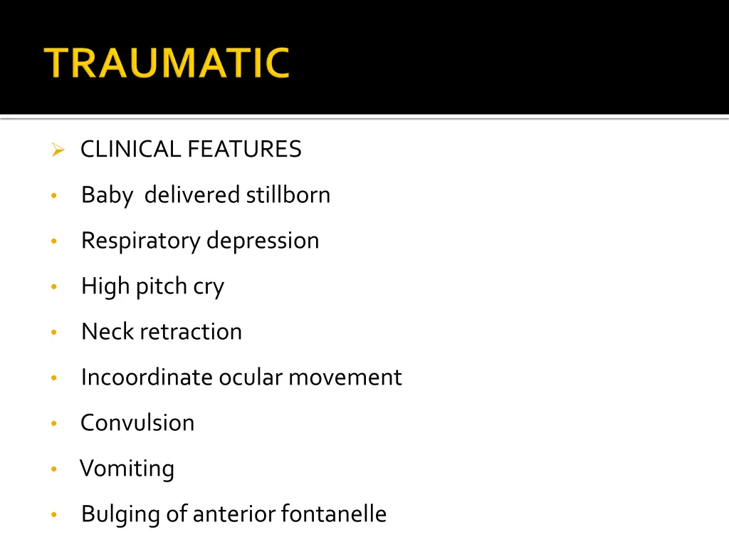 clinical features