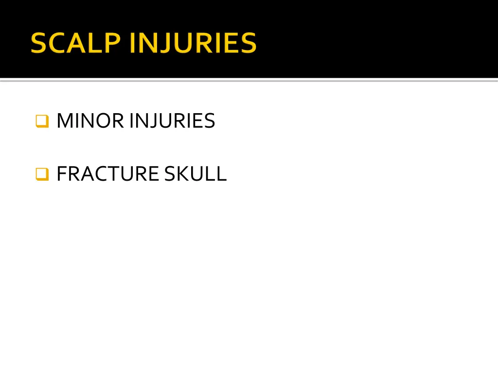 minor injuries