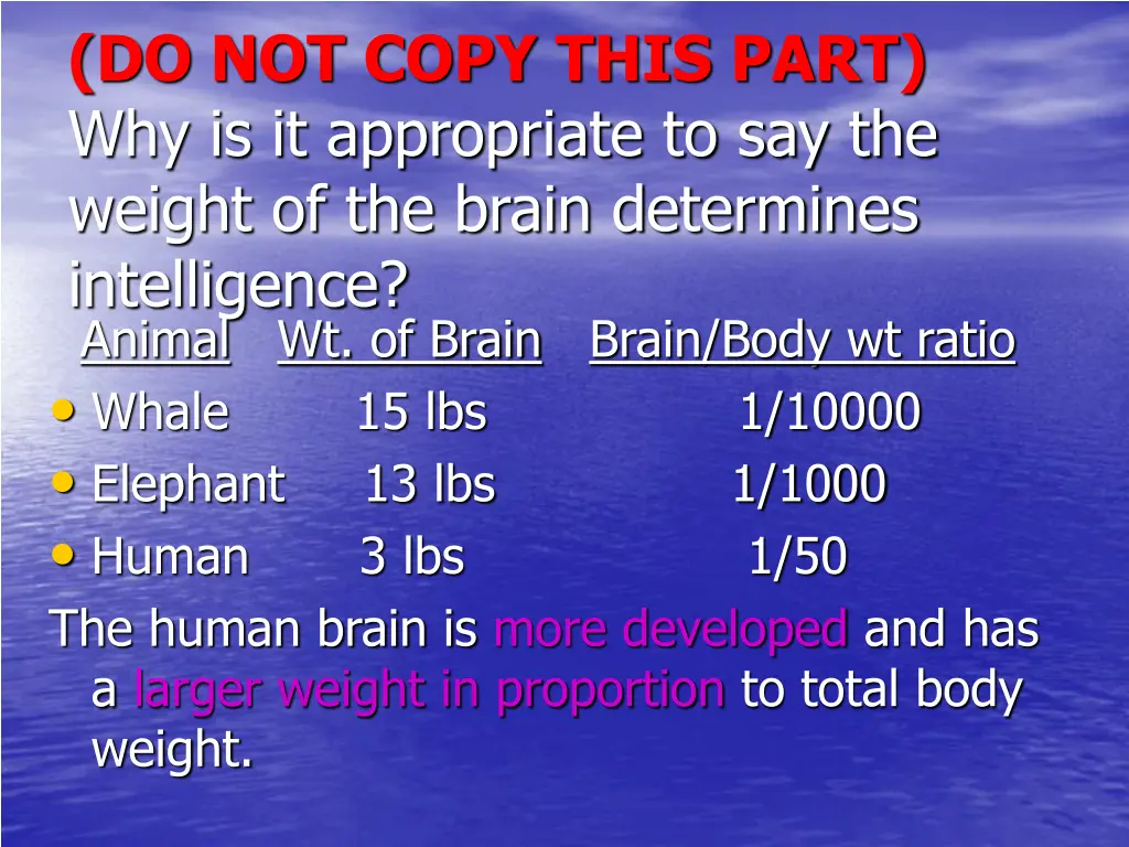 do not copy this part why is it appropriate