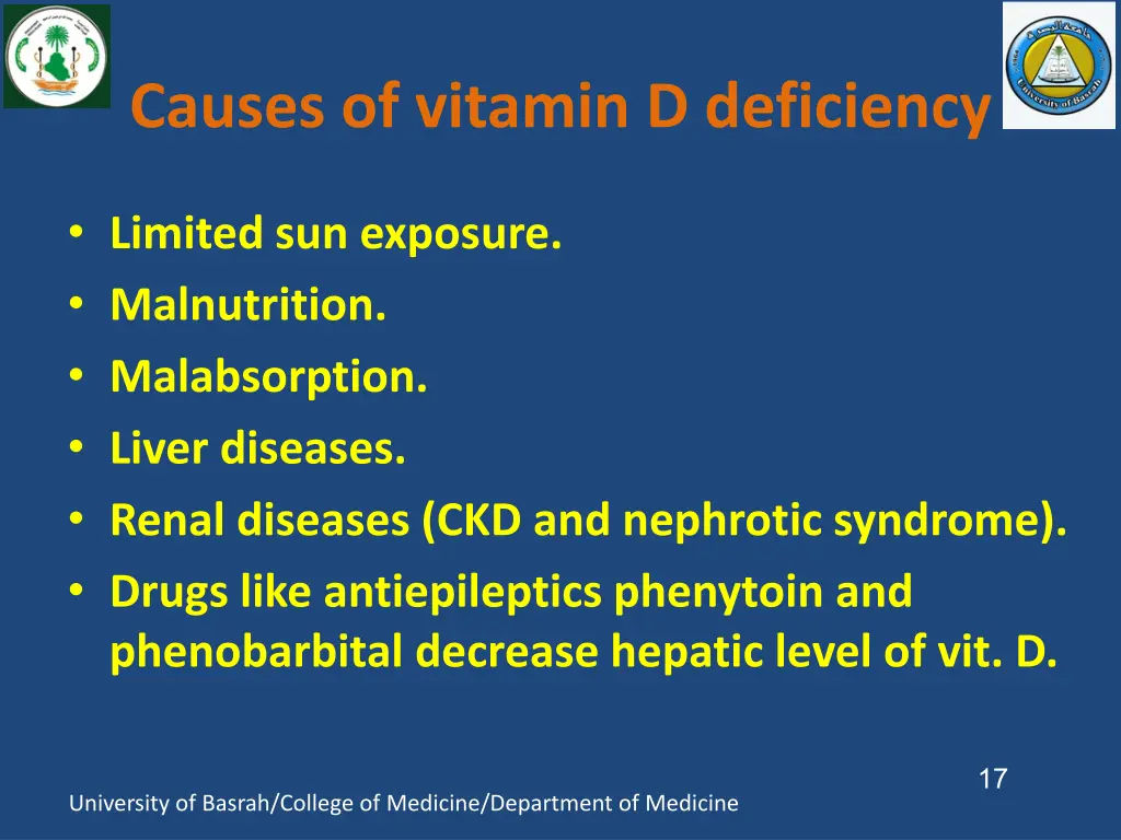 causes of vitamin d deficiency