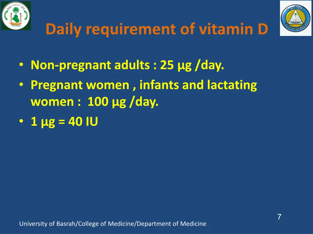daily requirement of vitamin d
