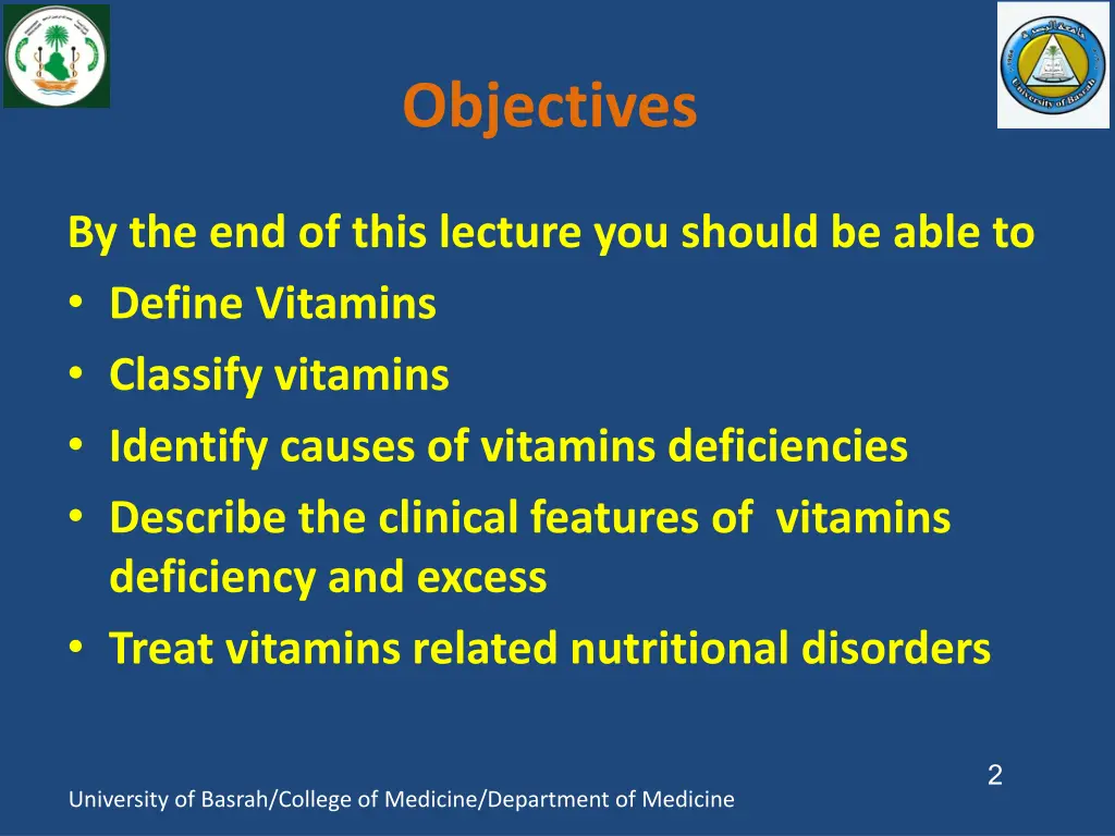 objectives