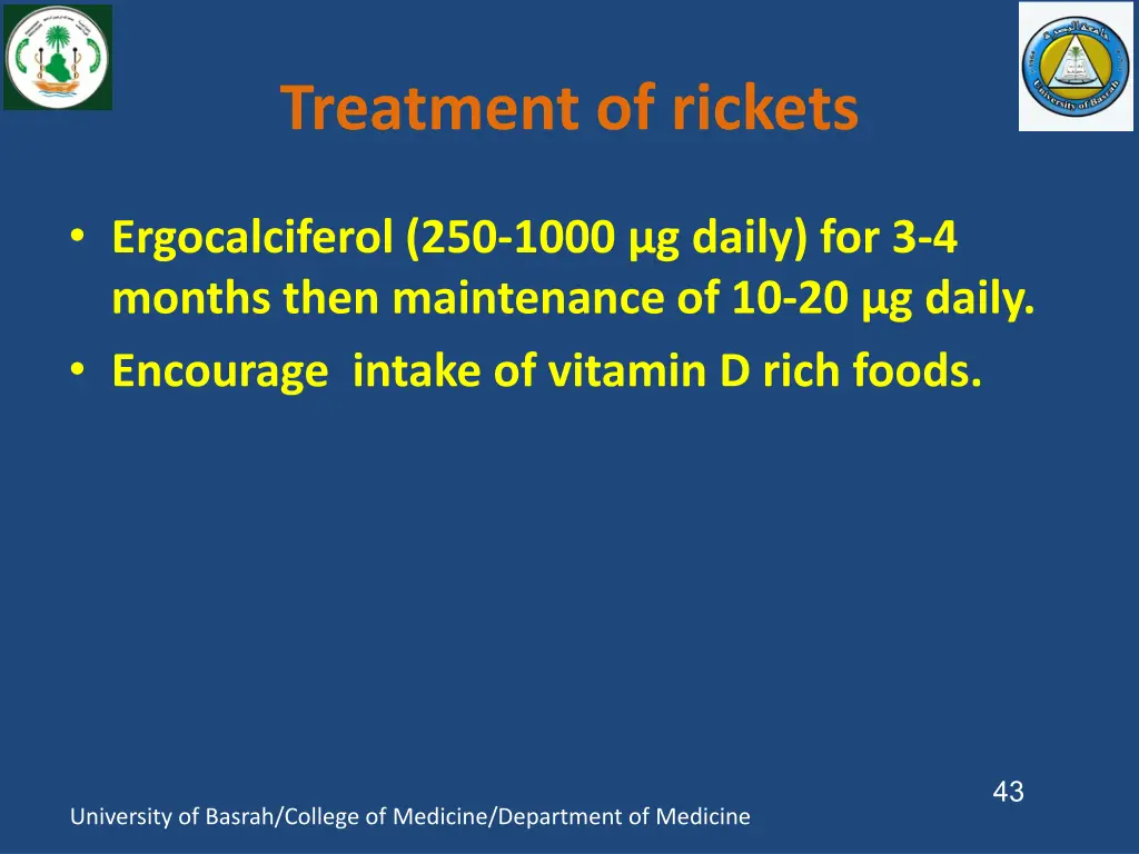 treatment of rickets