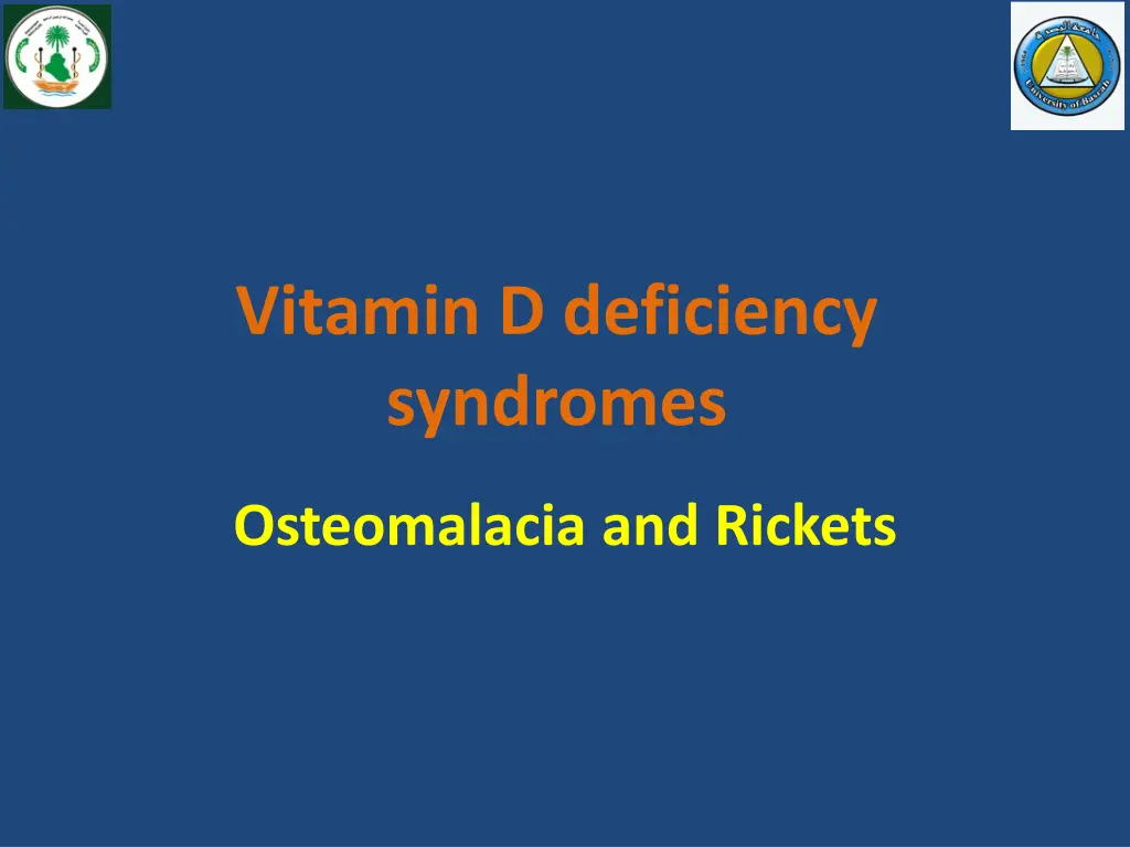 vitamin d deficiency syndromes