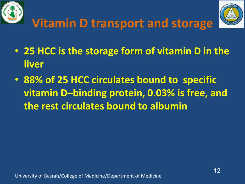 vitamin d transport and storage