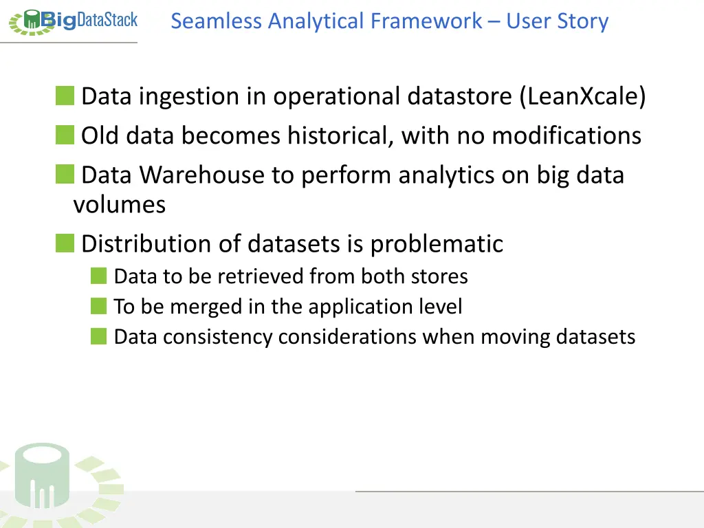 seamless analytical framework user story