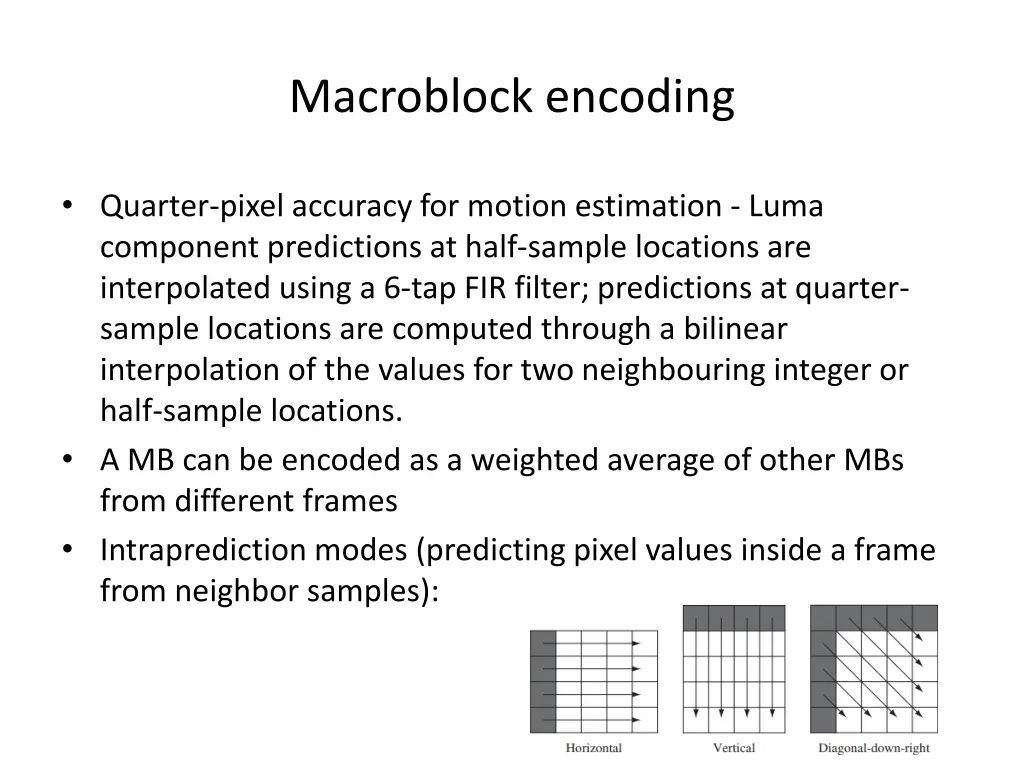 macroblock encoding 1