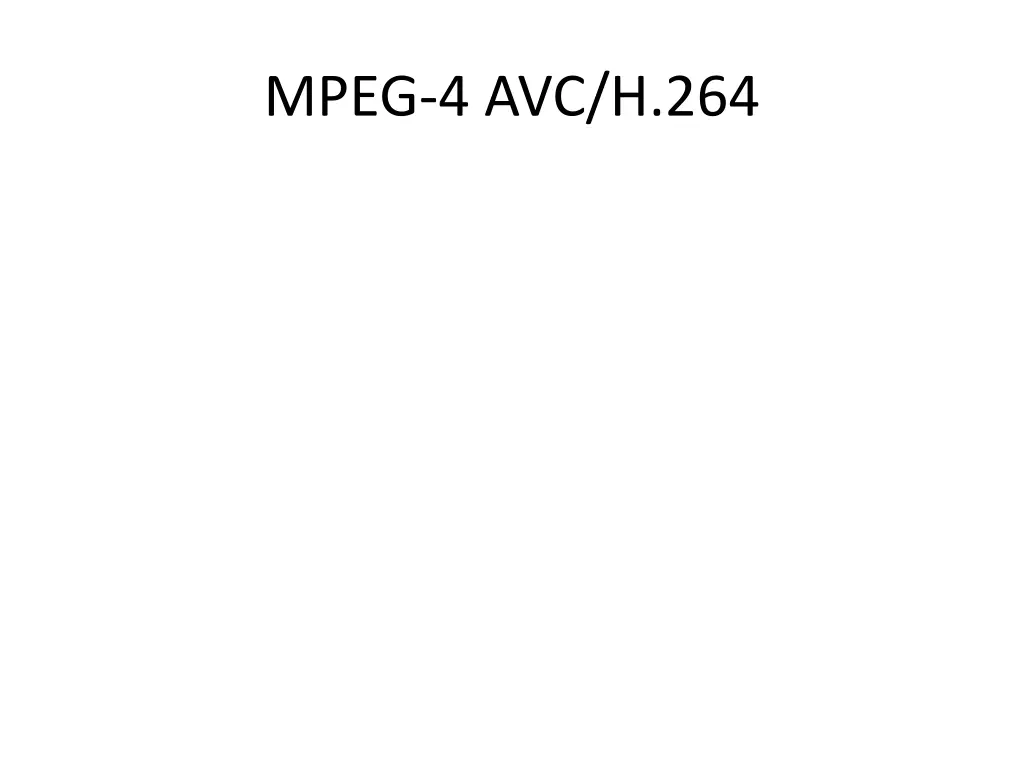 mpeg 4 avc h 264