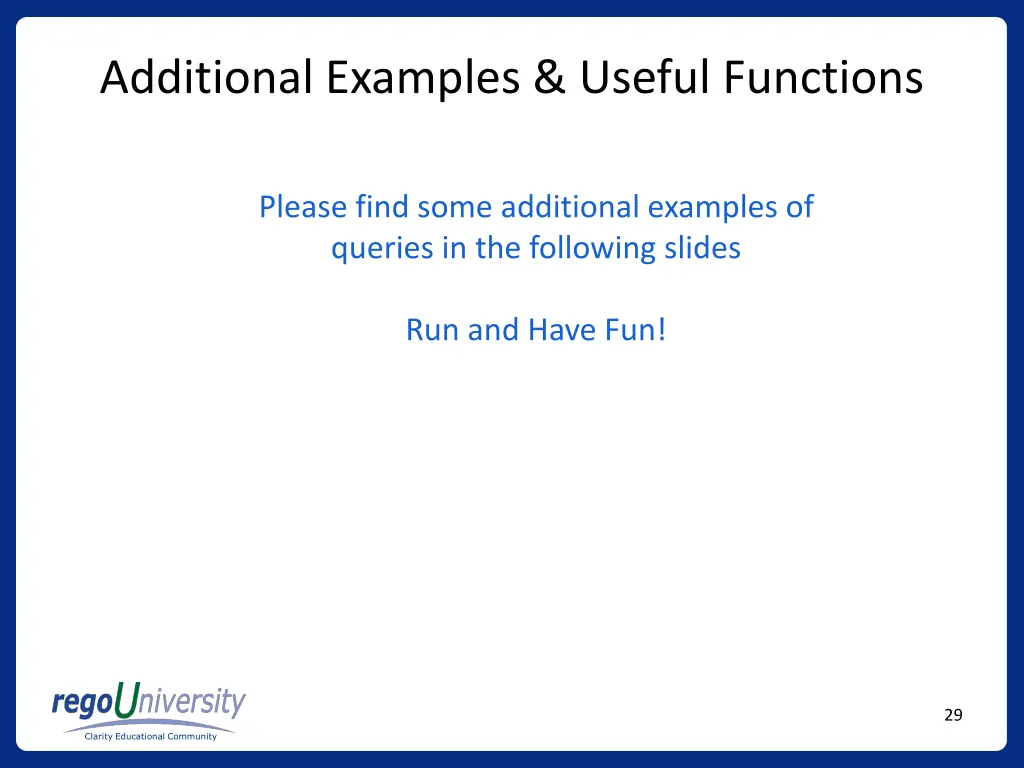 additional examples useful functions