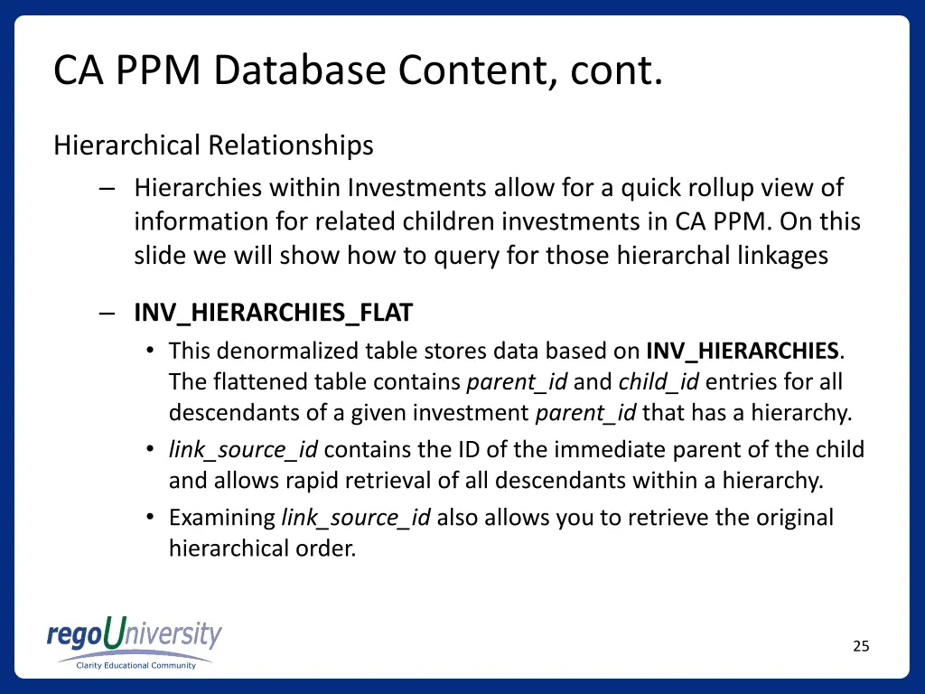 ca ppm database content cont 7