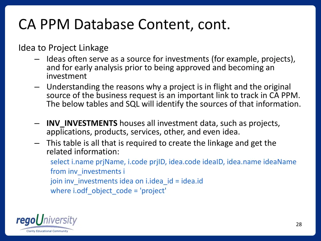 ca ppm database content cont 9