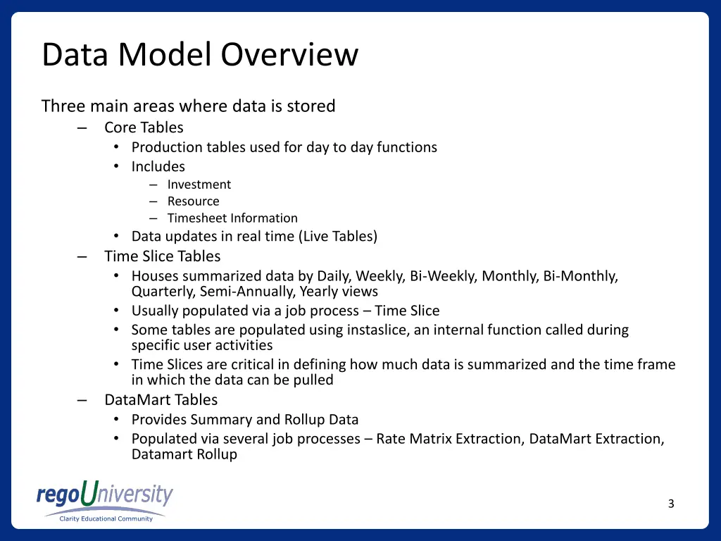 data model overview