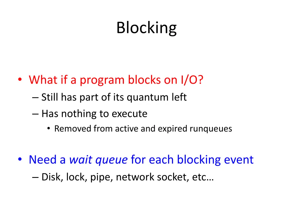 blocking