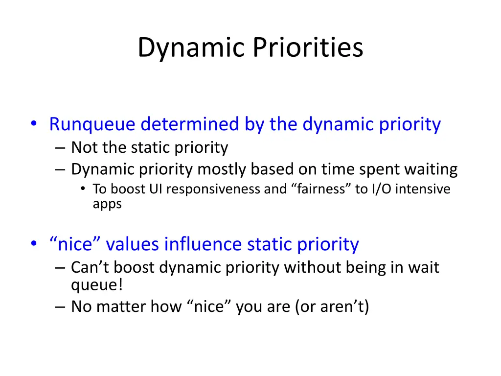dynamic priorities 1