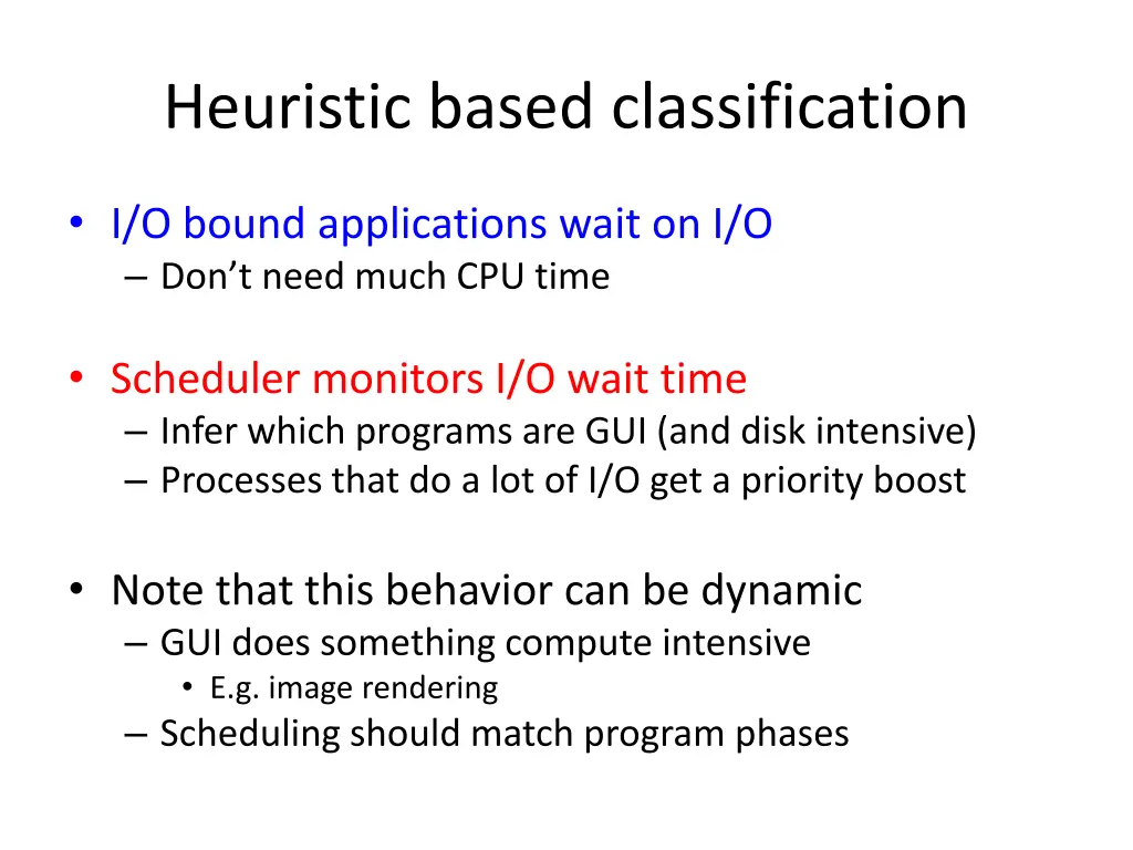 heuristic based classification