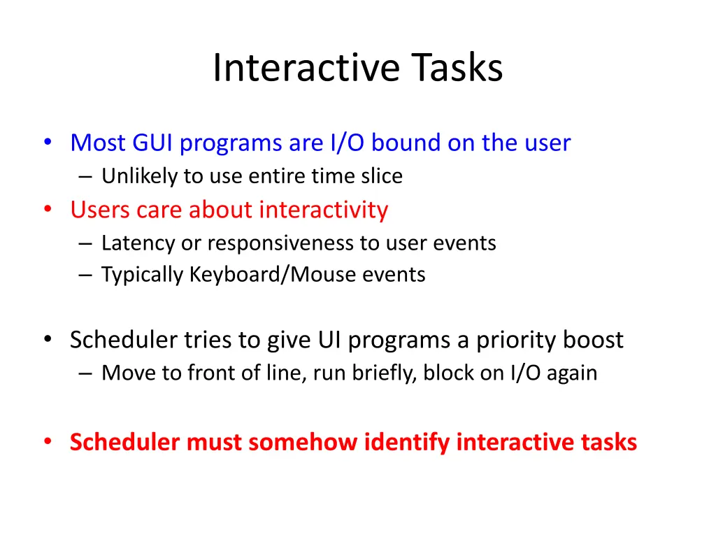interactive tasks