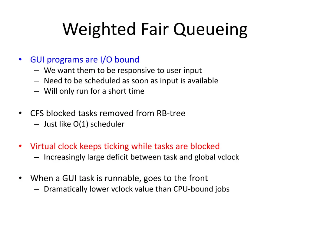weighted fair queueing