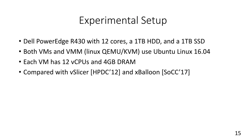 experimental setup