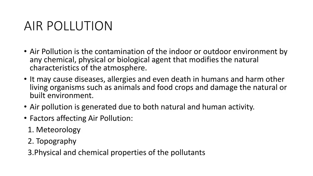 air pollution