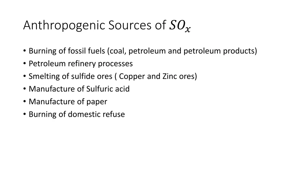 anthropogenic sources of