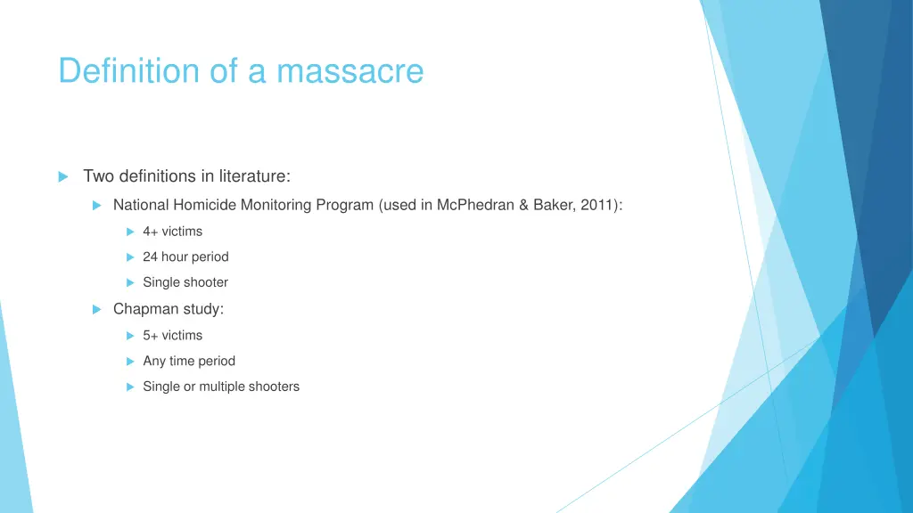 definition of a massacre