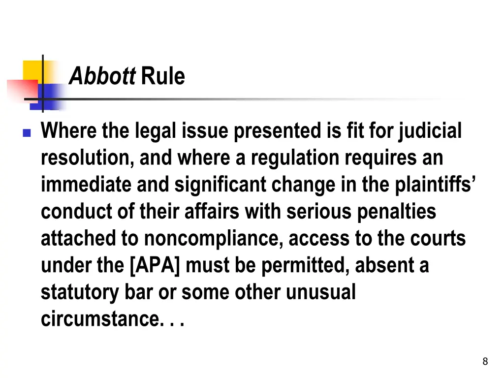abbott rule