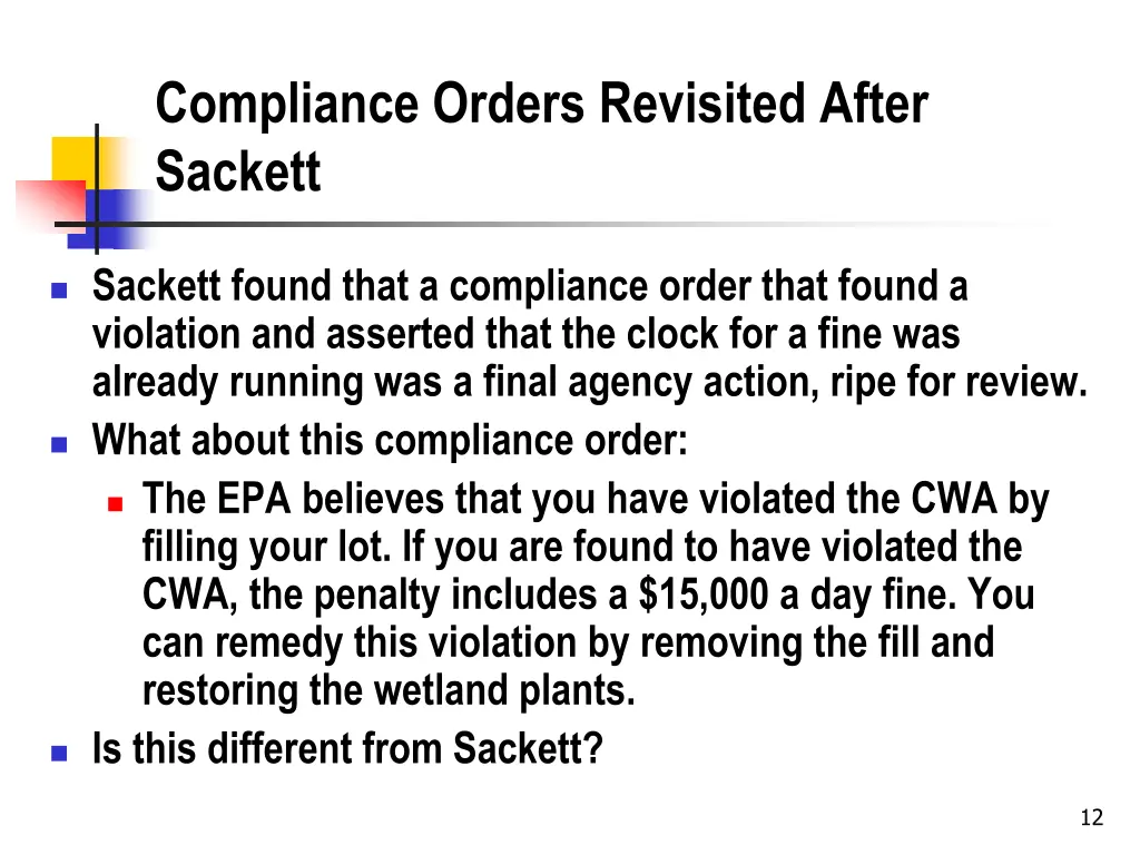 compliance orders revisited after sackett