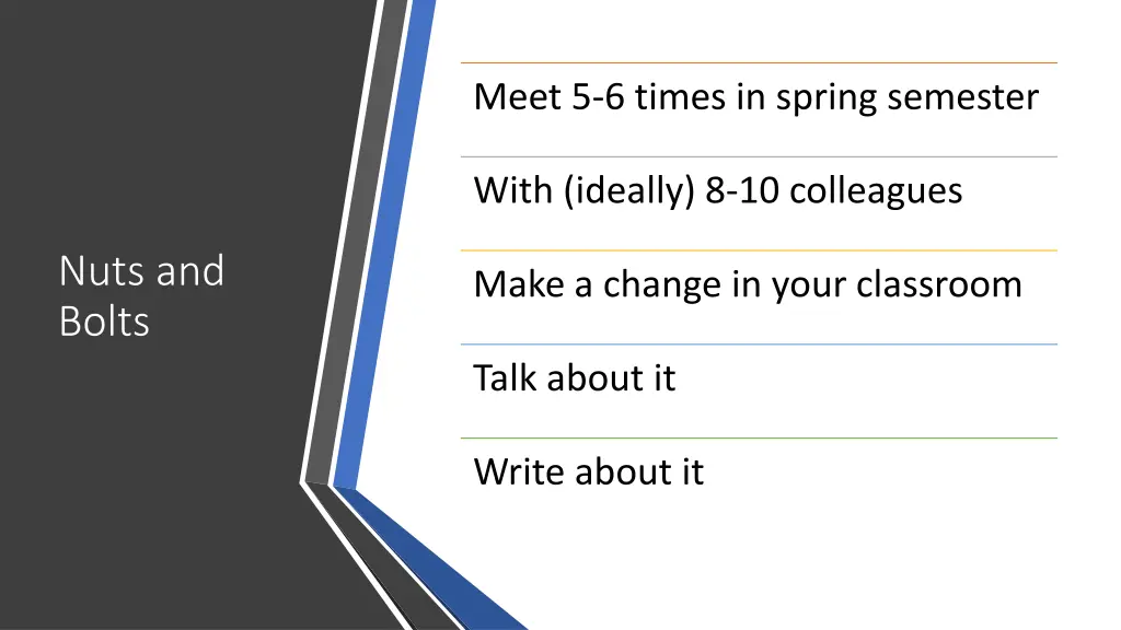 meet 5 6 times in spring semester
