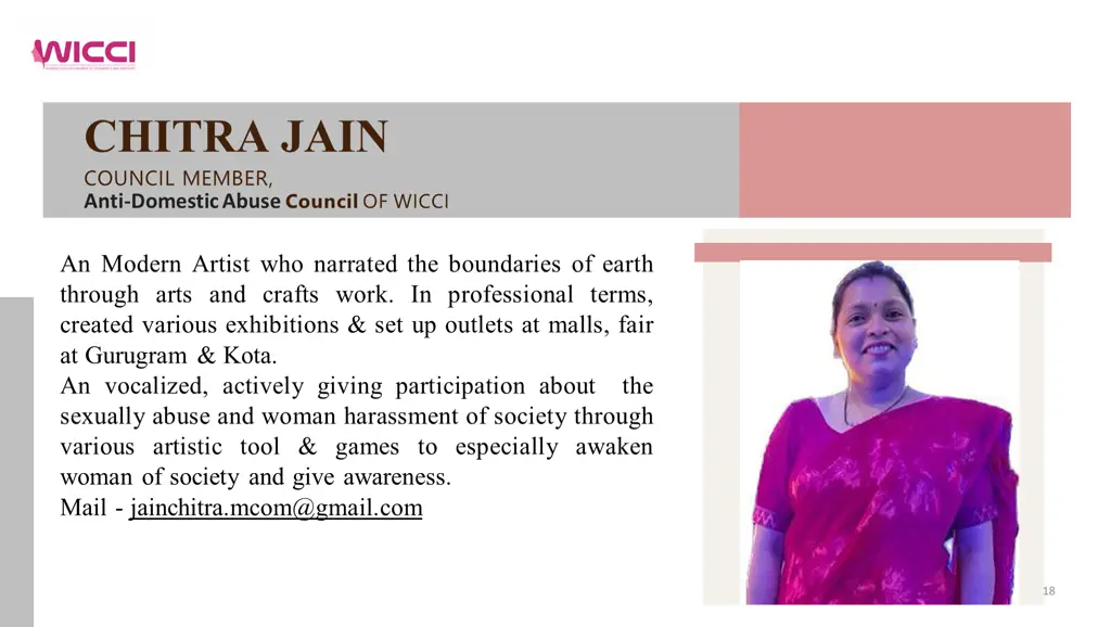 chitra jain council member anti domestic abuse