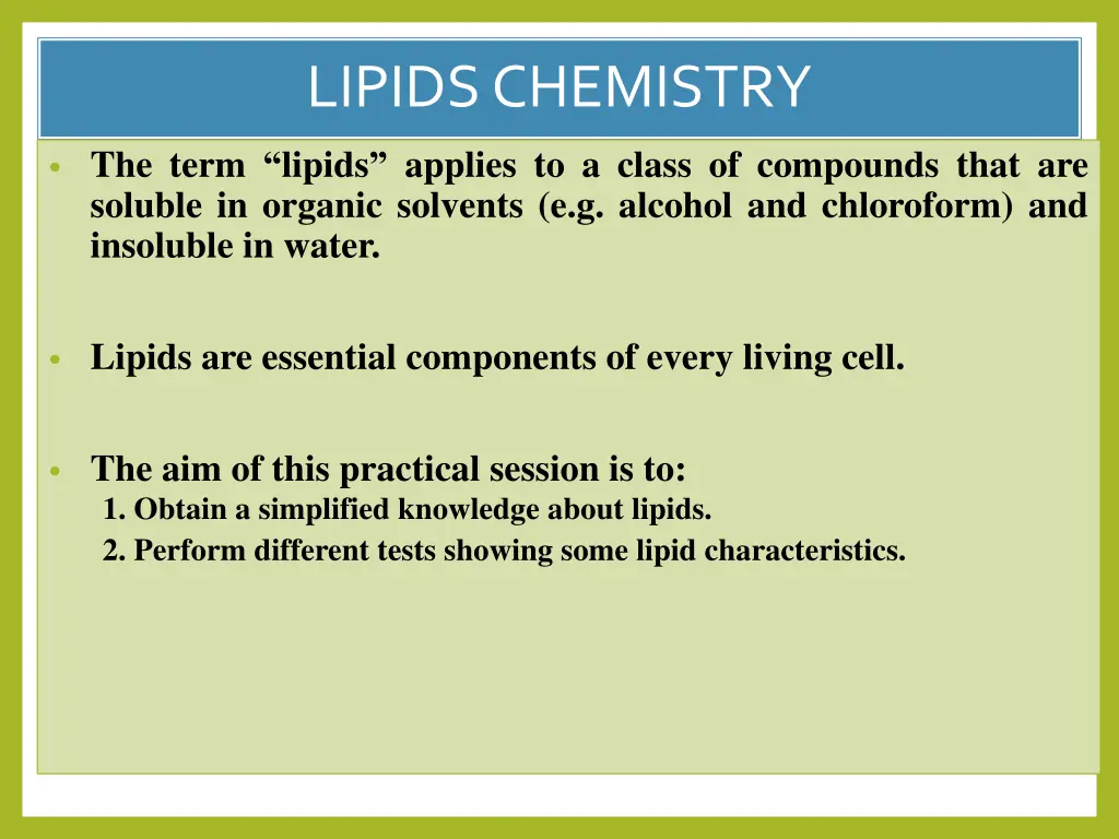 lipids chemistry