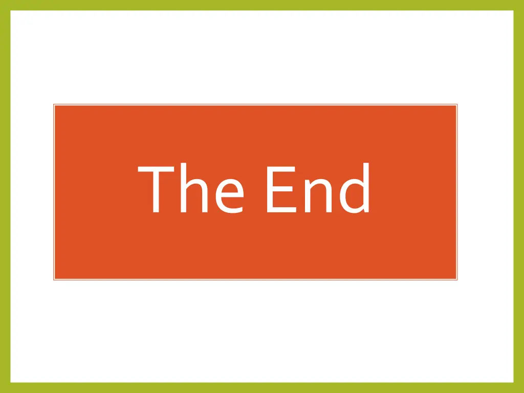 the end