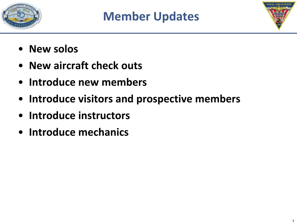 member updates