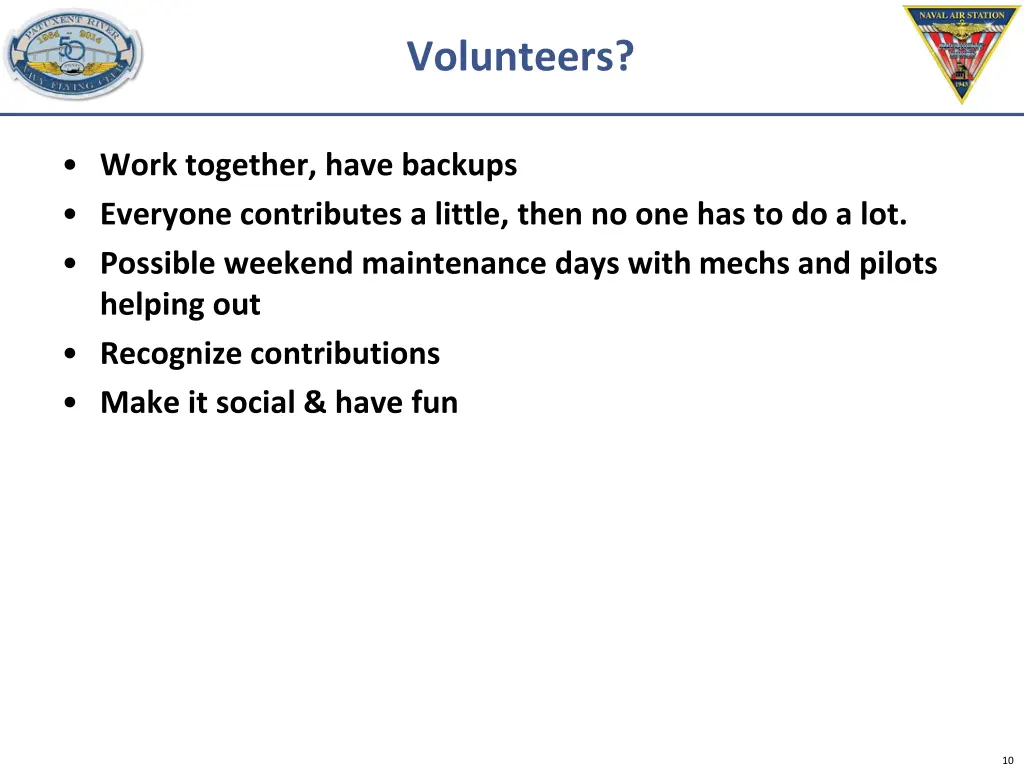 volunteers