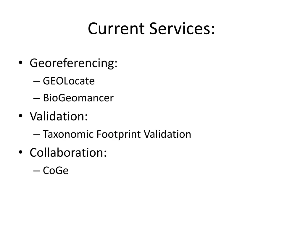 current services