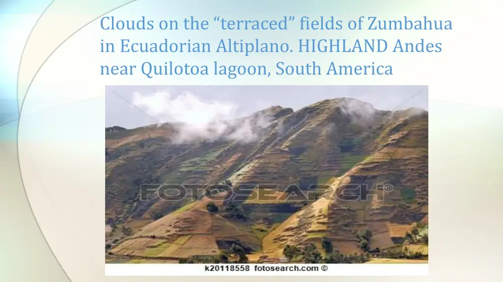 clouds on the terraced fields of zumbahua