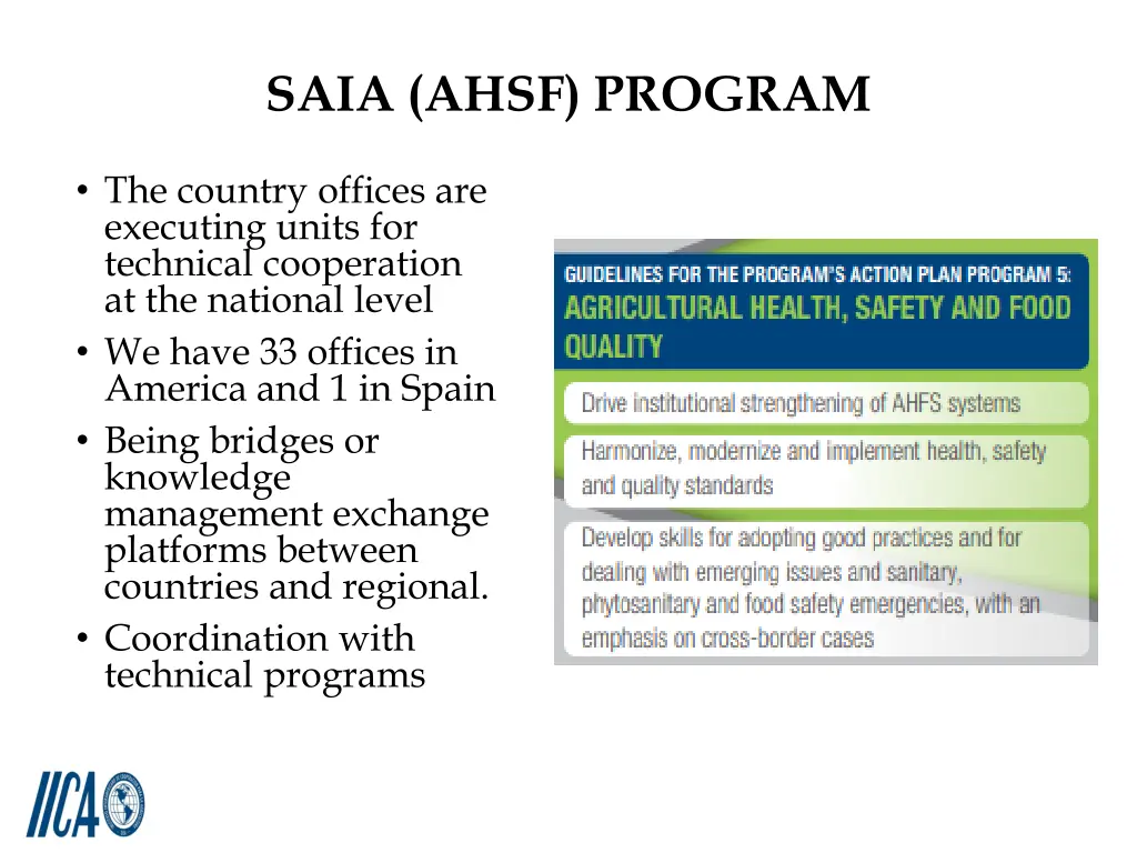 saia ahsf program