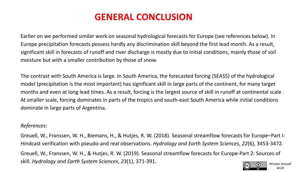 general conclusion