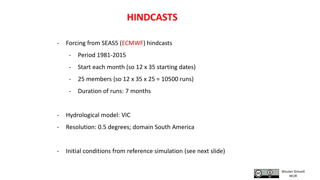 hindcasts