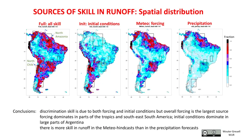 sources of skill in runoff spatial distribution
