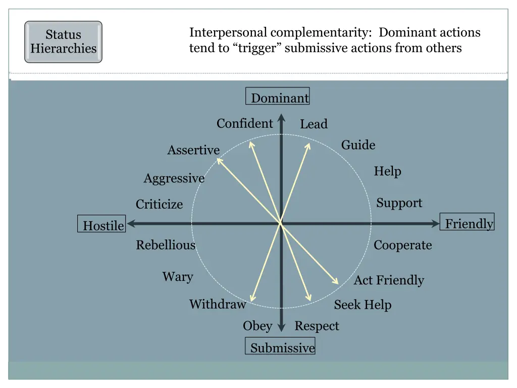 interpersonal complementarity dominant actions