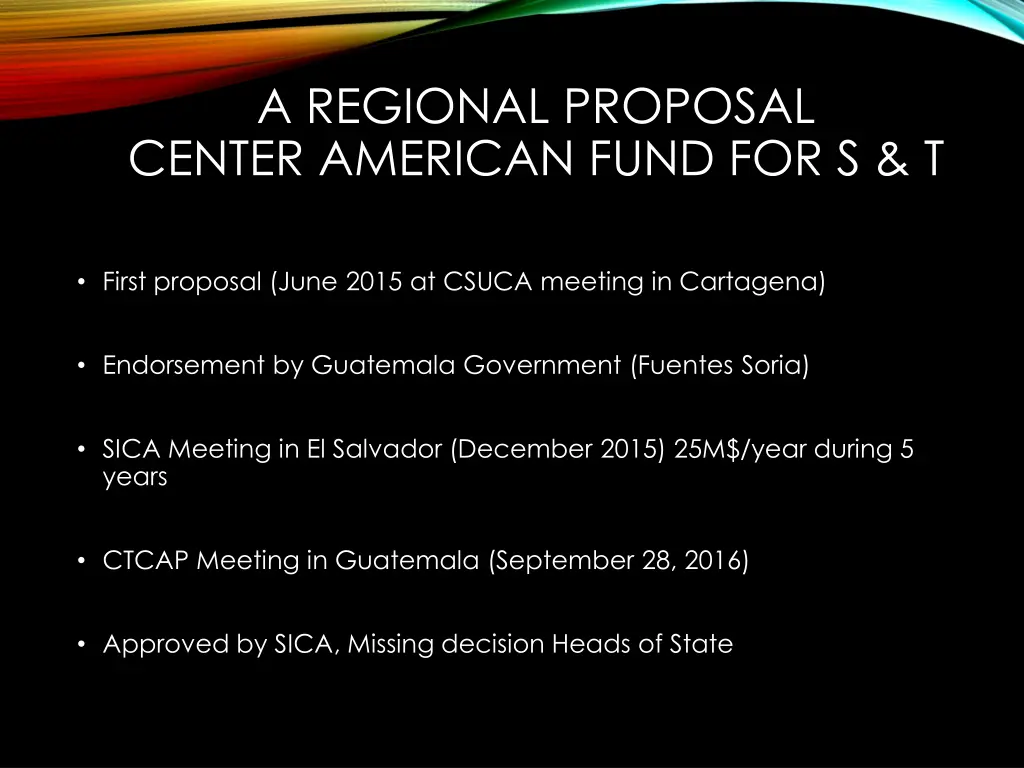 a regional proposal center american fund for s t