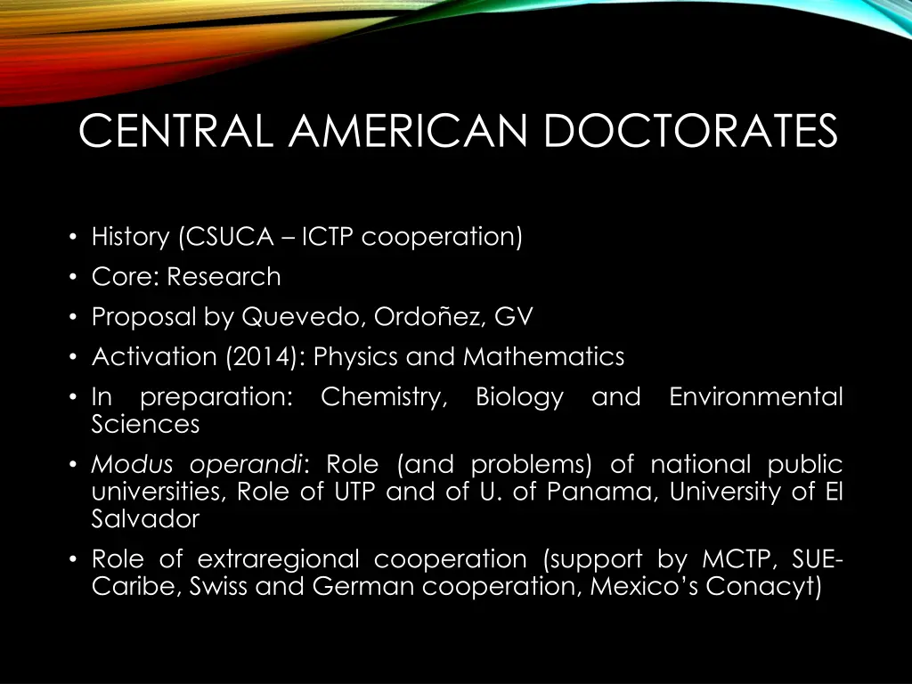 central american doctorates