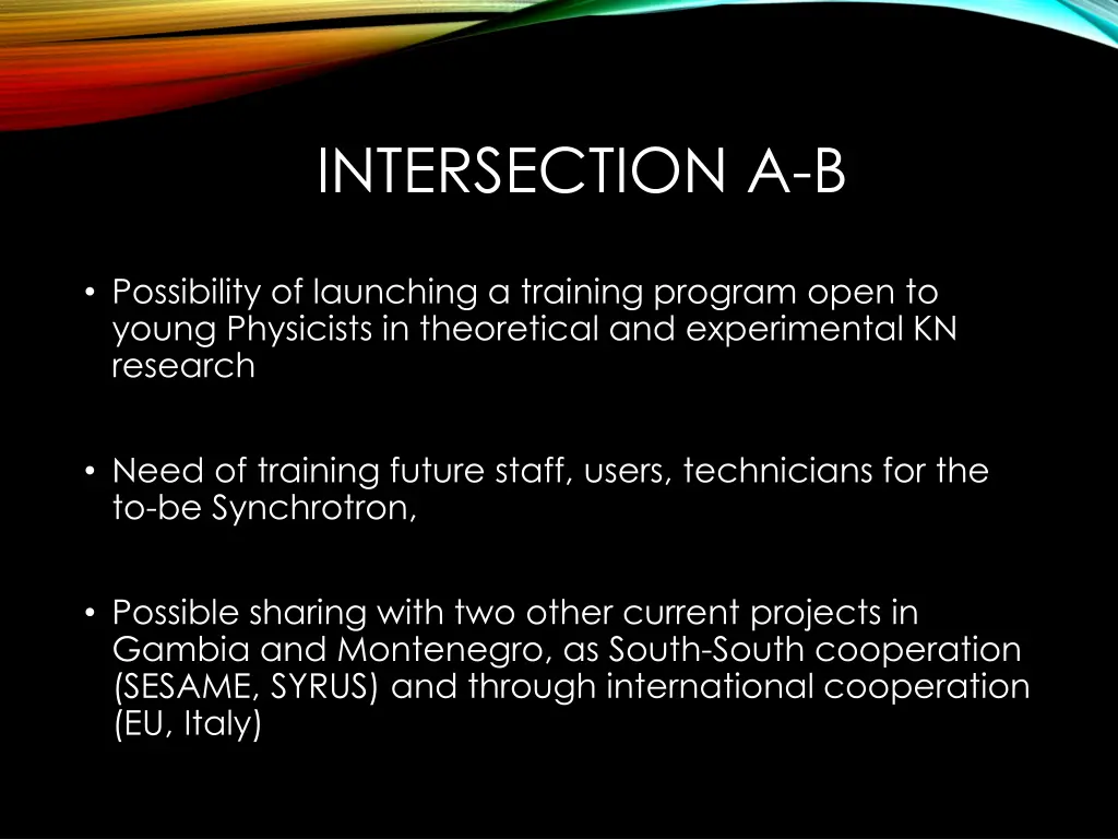 intersection a b