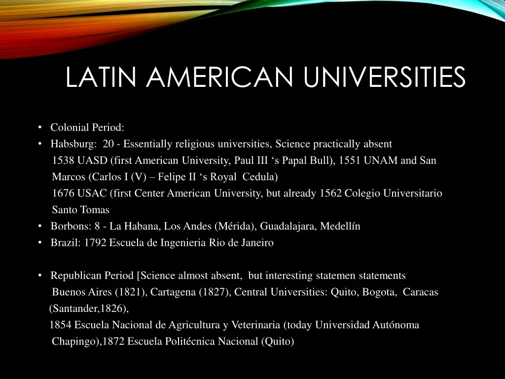 latin american universities