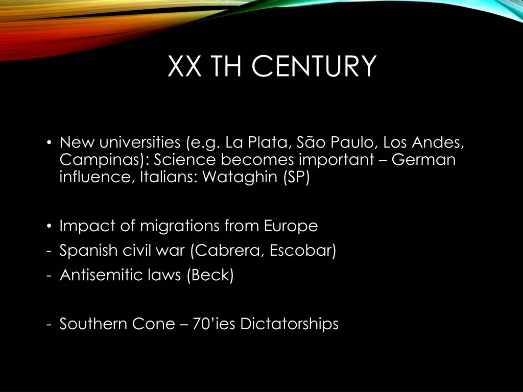 xx th century